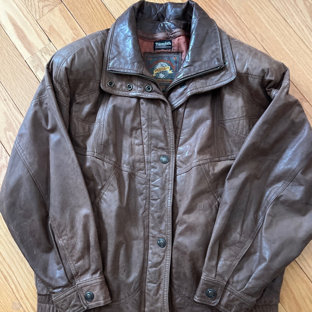 Wilson’s Adventure Bound brown leather jacket